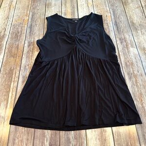 Lane Bryant black soft flowey blouse vneck